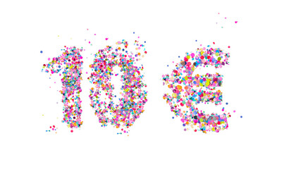 10Euro € colorful confetti sign