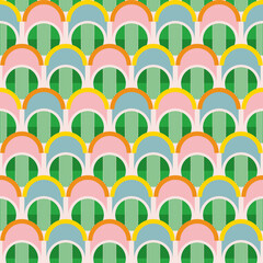 Fototapeta na wymiar Colourful Retro Geometric seamless pattern vector EPS10 ,Design for fashion , fabric, textile, wallpaper, cover, web , wrapping