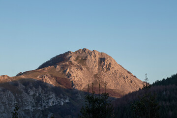 rocky peaks of the urkiola mountains in the basque country