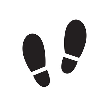 footprint foot icon vector illustration 
