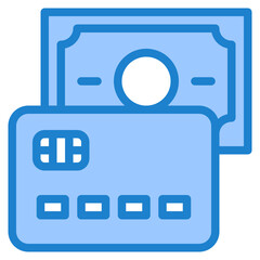 credit card blue style icon