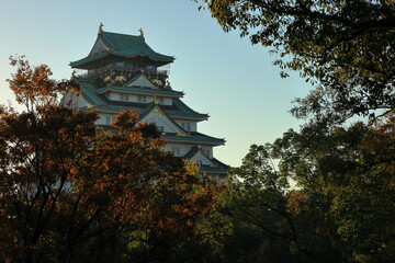 Naklejka premium 大阪城 大阪 日本