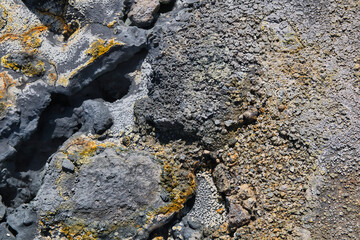 Lava rock in a geothermal area