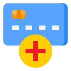 Obraz premium atm card flat style icon