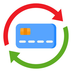 credit card flat style icon