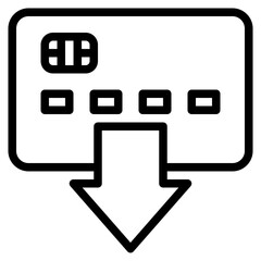 credit card outline style icon