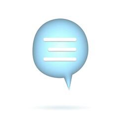 Chat Speech 3D Bubble for Communication concept and Web UI