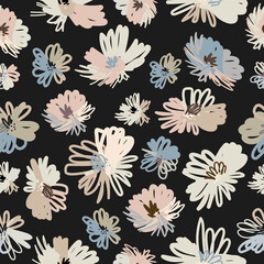 Vintage seamless pattern cornflowers hand, great design for any purposes.