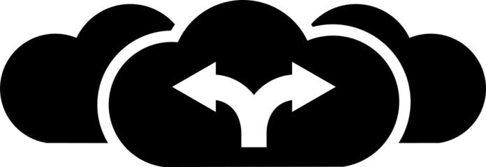 Cloud  left or right icon