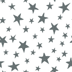 Seamless childish pattern with cute stars.Creative scandinavian kids texture for fabric, wrapping, textile, wallpaper, apparel.