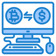 exchange blue style icon