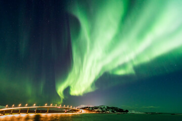 Aurora borealis, northern light in Tromsø, Norway