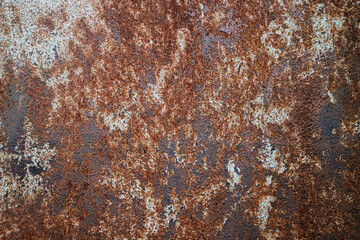 Old grunge rusty metal texture with scratches and crack. Vintage dark rustic metal background.