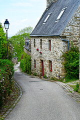 Locronan; France - may 16 2021 : picturesque old village