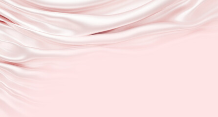 Pink fabric background with copy space 3d render