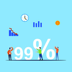 Business people, man, are confused and are chasing a target of 100% so that additional income can be achieved