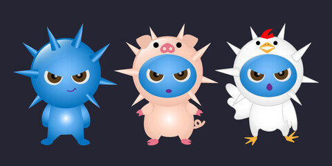 ウィルスのイラスト