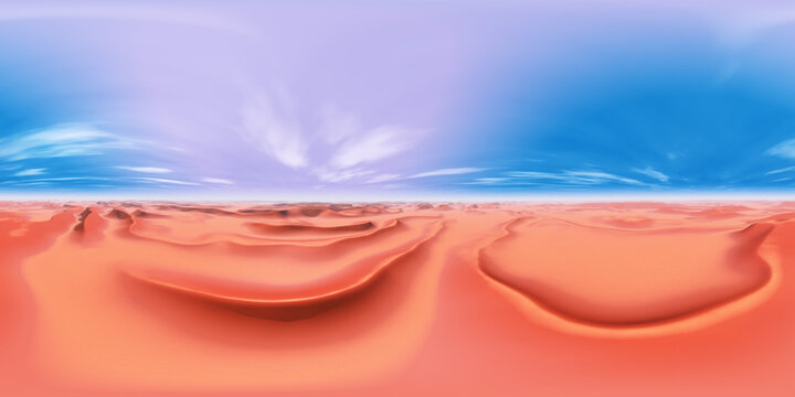 360 Grad Panorama mit einer Sandwüste