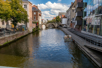Mechelen, Belgium, a beautiful sunny summer day to walk the city streets and take some travel photographs.