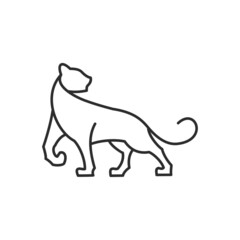 lion line art logo design icon