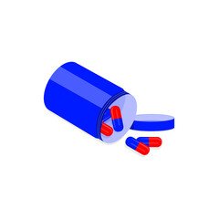 Capsule bottle illustration
