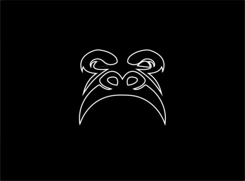ape head vector logo symbol