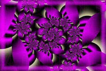 3d fractal illustration. Abstract fractal in bright and colorful color. Abstract forms.	