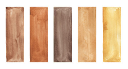 Watercolor yellow and brown color palette Backgrounds Clipart, Brush strokes illustration, Design elements, Paint splatters set