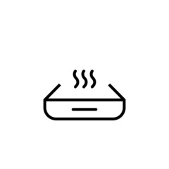 Warm up food icon. Vector