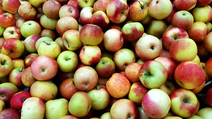 Apples food background.