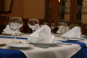 table set for a wedding reception