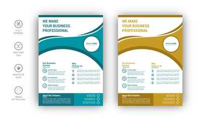 Corporate Business Flyer Brochure and poster template design.