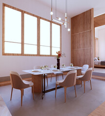 3d rendering,3d illustration, Interior Scene and  Mockup,