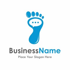 Chat foot logo vector design. Suitable for business, web, health, social and art