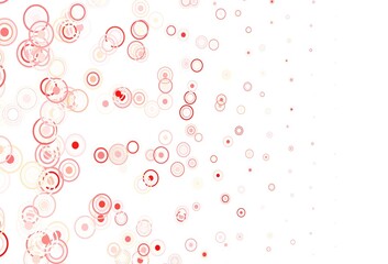 Light Red, Yellow vector texture with disks.