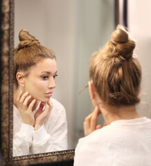 Applying the cream	.Magic anti-aging cream.