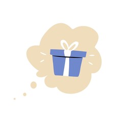 Thought bubble with a gift idea