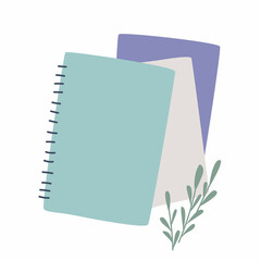 Spiral notebook with notes and decor. Red Book. Goal setting, time planning, wish diary.
