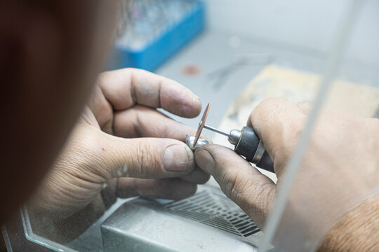 Implant teeth making.Dental dentist objects.