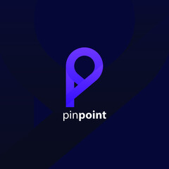 Letter P+Location logo, P+Point Logo Design, P letter location logomark