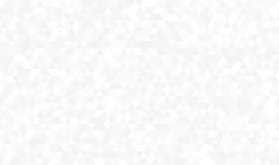 Abstract seamless pattern of geometric shapes. Mosaic background of small triangles. Evenly spaced triangles in different shades of light gray. Vector illustration