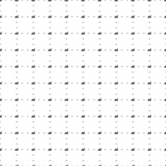 Square seamless background pattern from black chart line symbols are different sizes and opacity. The pattern is evenly filled. Vector illustration on white background
