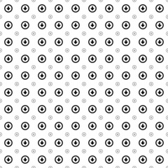 Square seamless background pattern from geometric shapes are different sizes and opacity. The pattern is evenly filled with big black download symbols. Vector illustration on white background