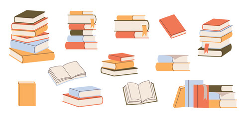 Collection hand drawn book elements for your design