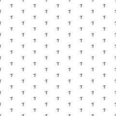 Square seamless background pattern from geometric shapes. The pattern is evenly filled with black handball symbols. Vector illustration on white background