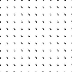 Square seamless background pattern from black solo bobsleigh symbols. The pattern is evenly filled. Vector illustration on white background