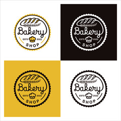 Fototapeta na wymiar Bakery Industry logo design with circle stamp style