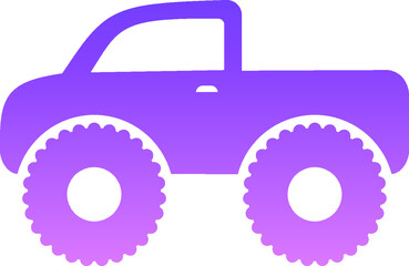 Monster Truck Glyph Gradient © Microstocke