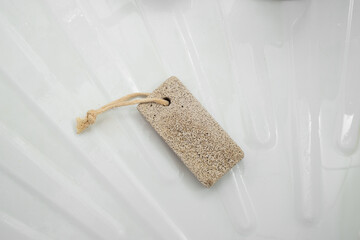 Pumice stone for feet in the bathroom