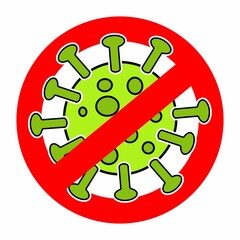 Illustration Vector Graphic of Corona Virus Icon